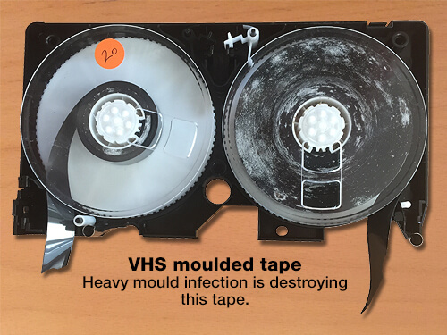 Heavy moulded VHS tape
